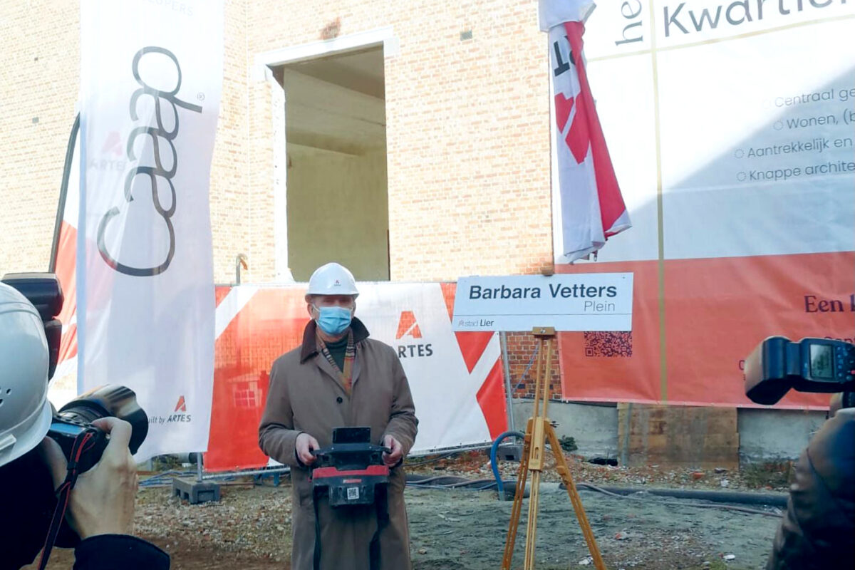 Pose de la première pierre du Redéveloppement du site Normaalschool Lierre