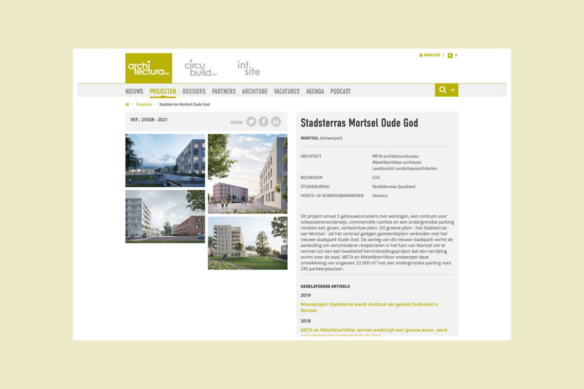 Stadsterras Oude God Mortsel online gepubliceerd