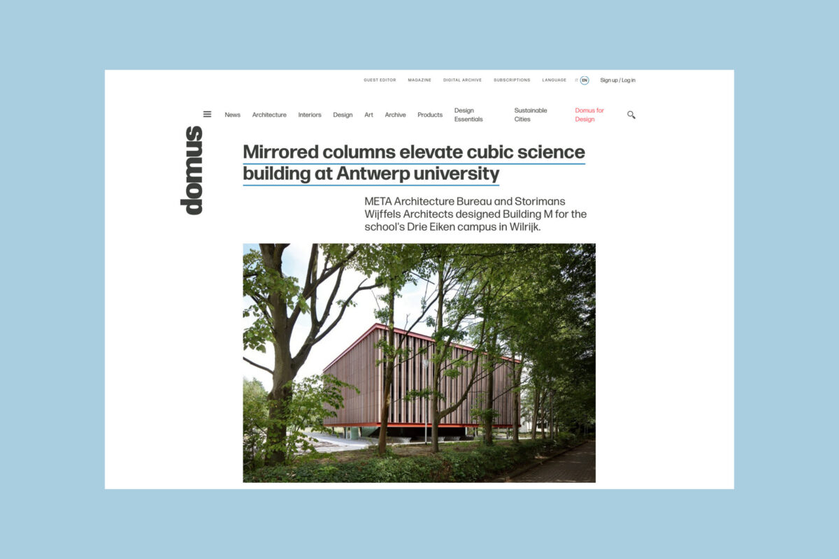 Domus shows Building M University of Antwerp Wilrijk