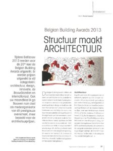 Belgian Building Award 2013 voor Oosterlinck_artikel Ik ga Bouwen