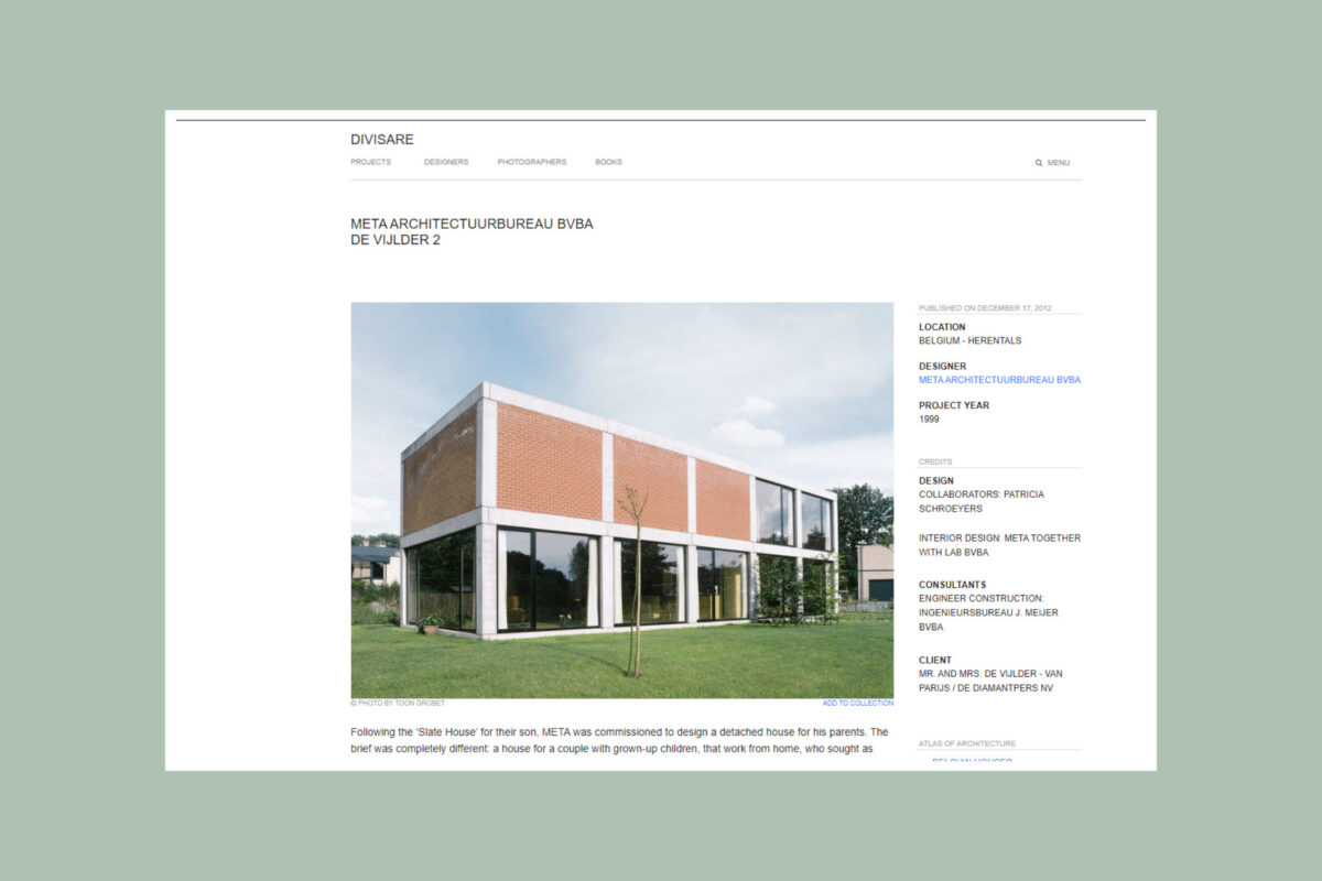 De Vylder 2 and Regatta  in Divisare Journal