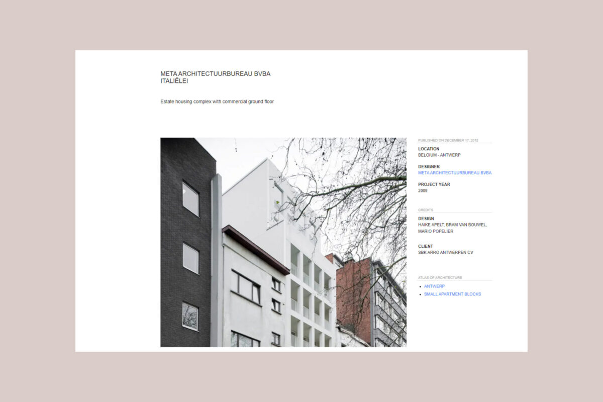Logements sociaux Italiëlei en ligne
